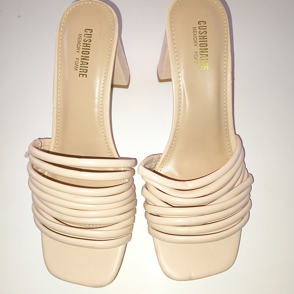 Women's Cream Heeled Sandals